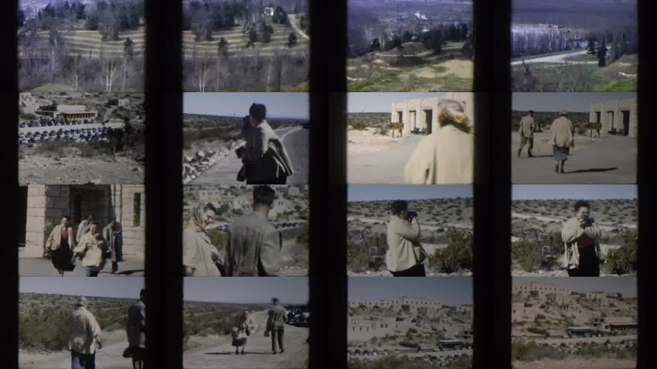 1951 Texas archival home movie collage showing representative scenes from this vintage stock footage collection