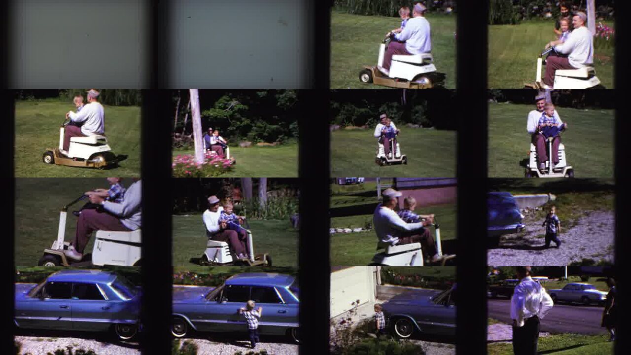 1958 Ontario Canada archival home movie collage showing representative scenes from this vintage stock footage collection