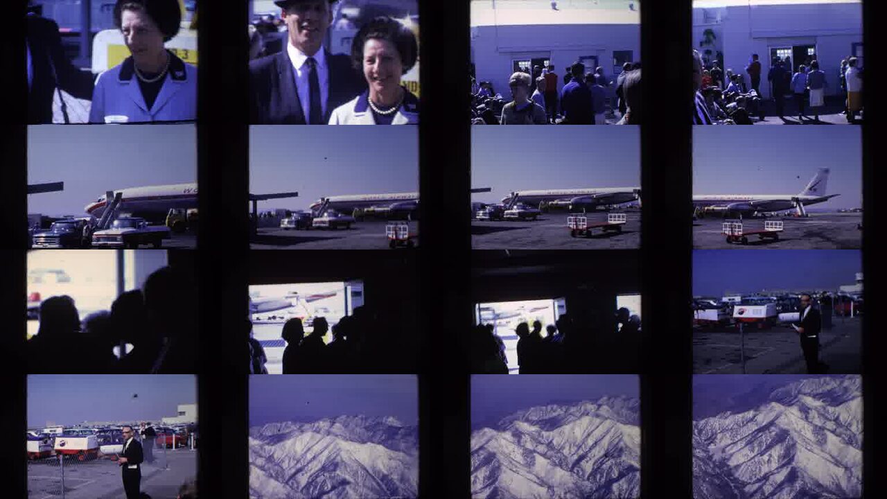 1967 Amsterdam Netherlands archival home movie collage showing representative scenes from this vintage stock footage collection