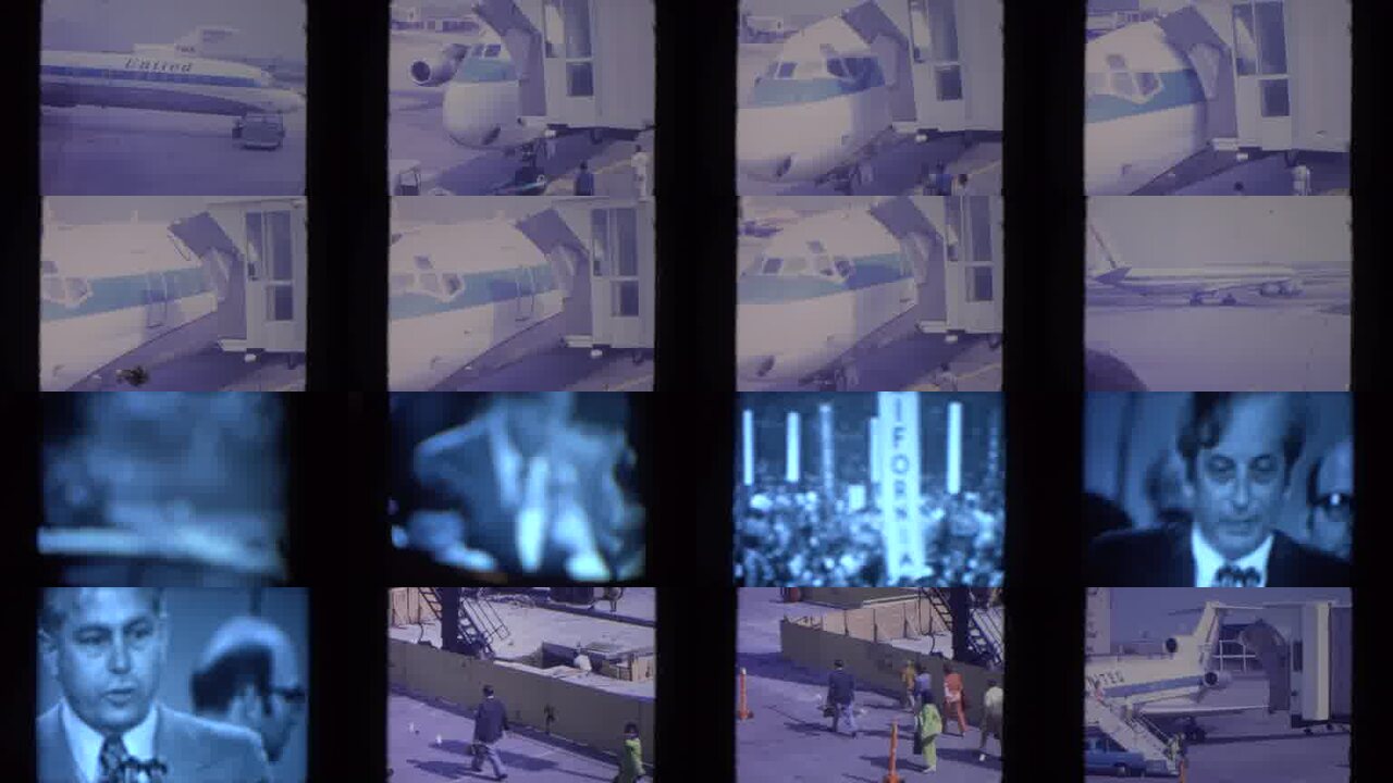 1972 Chicago Illinois archival home movie collage showing representative scenes from this vintage stock footage collection