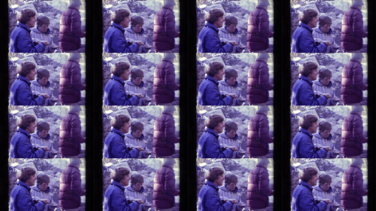 1981 British Columbia archival home movie collage showing representative scenes from this vintage stock footage collection