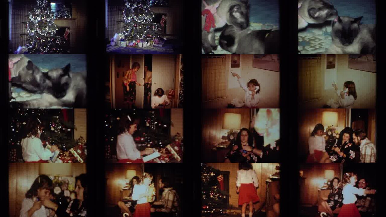 1984 California archival home movie collage showing representative scenes from this vintage stock footage collection