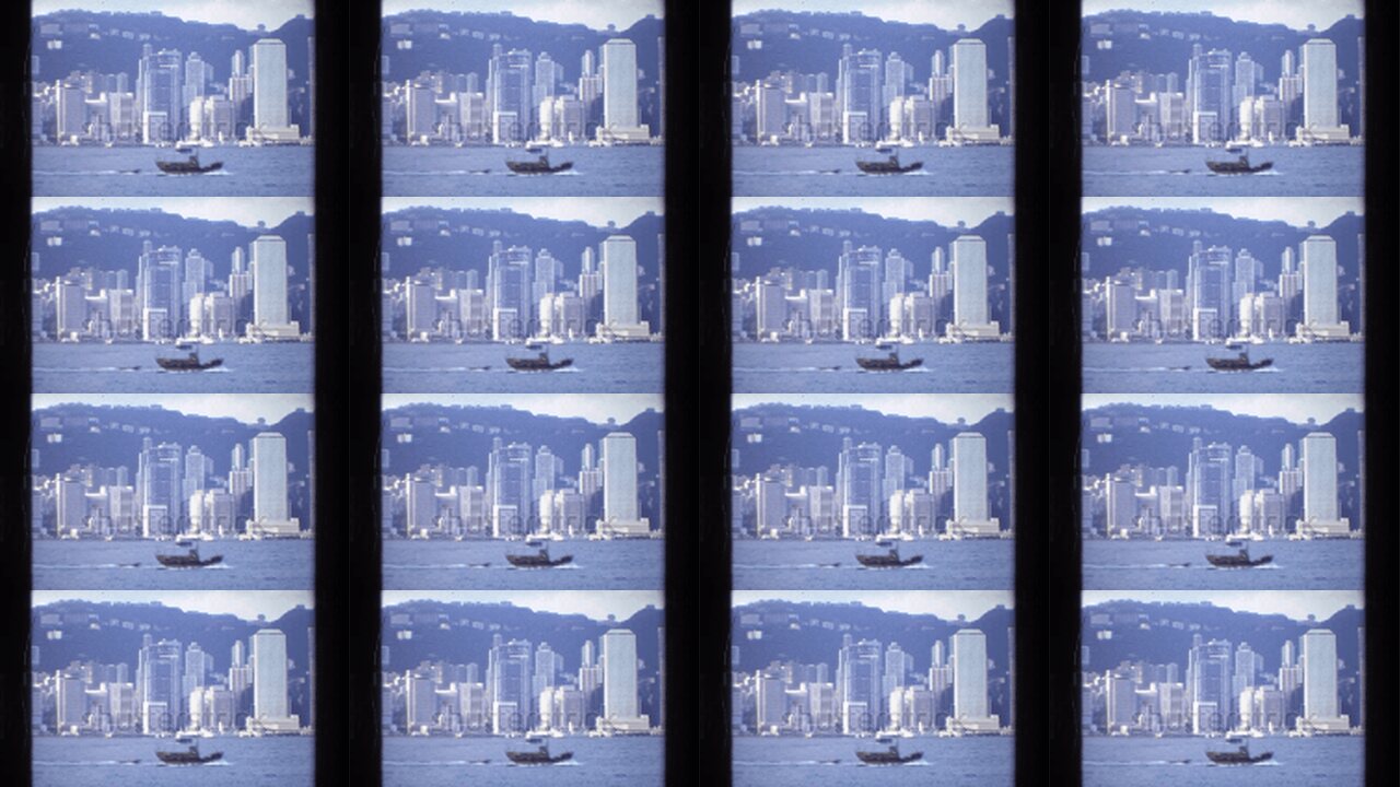 1984 Hong Kong archival home movie collage showing representative scenes from this vintage stock footage collection